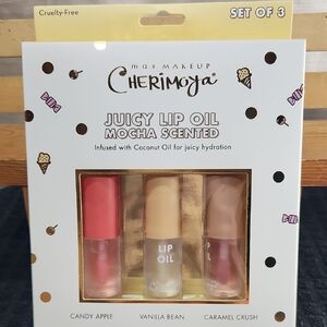 Cherimoya Juicy Lip Oil Trio - Candy Apple, Vanilla Bean, Caramel Crush